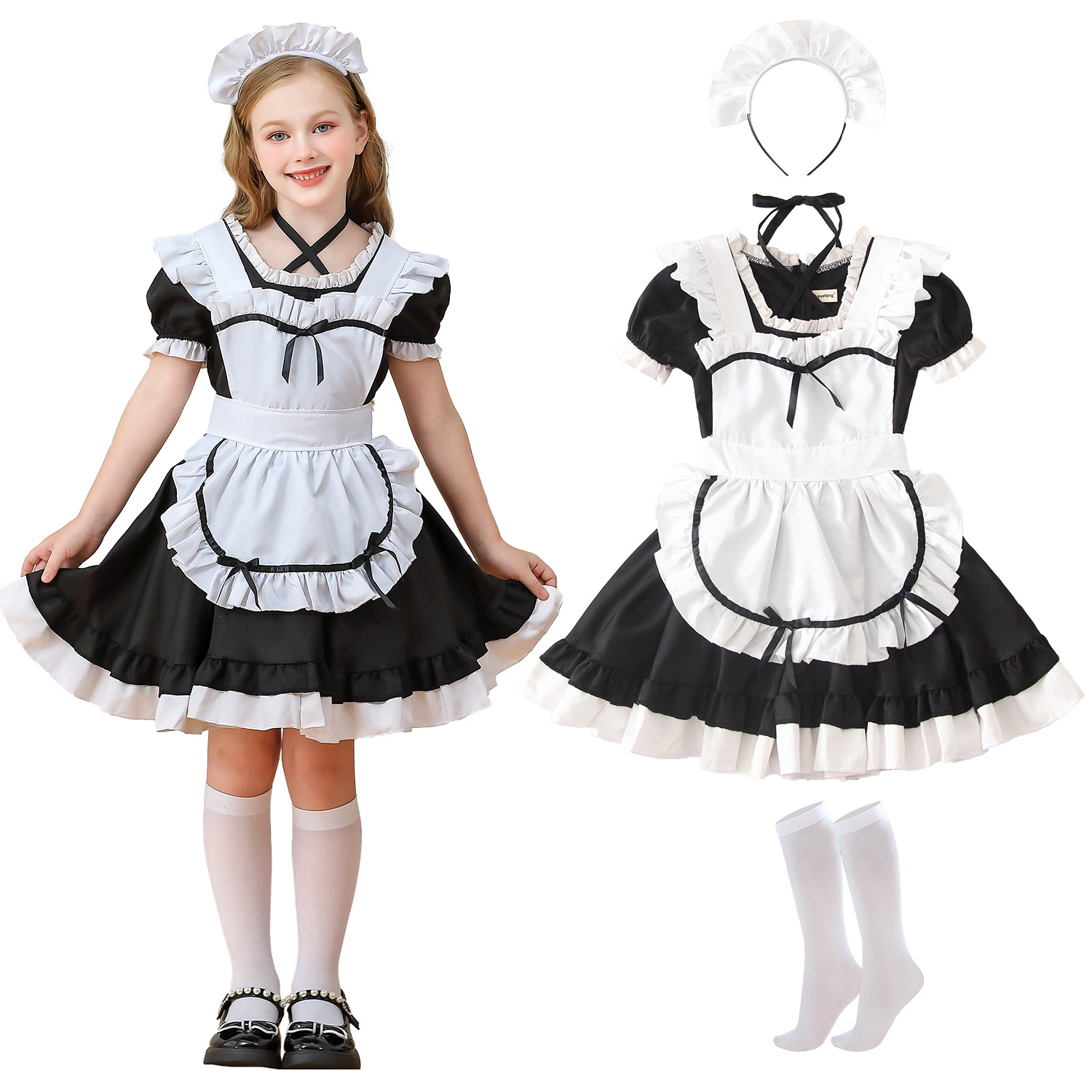 Baby Clothing Size - Gaun Kostum Cosplay Pembantu Lolita untuk