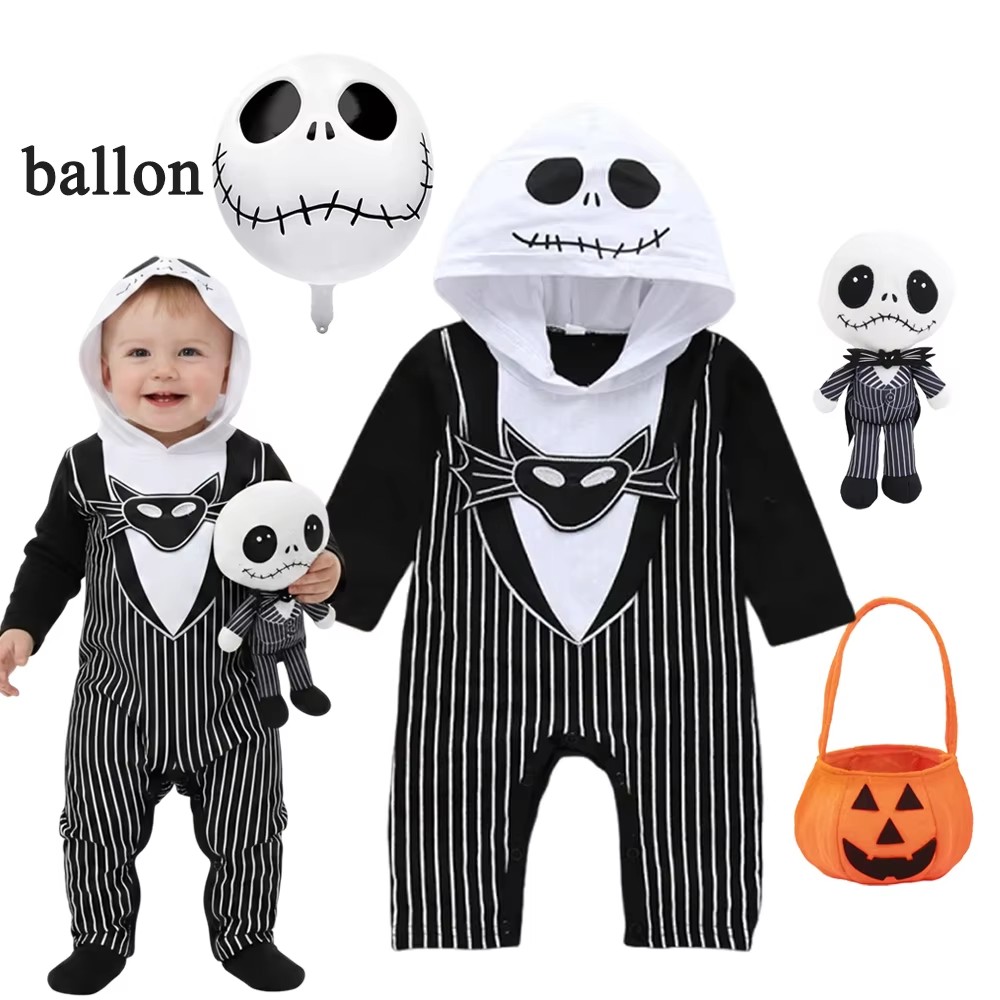 Baby Clothing Discount - Romper berkerudung bayi laki-laki kostum Halloween