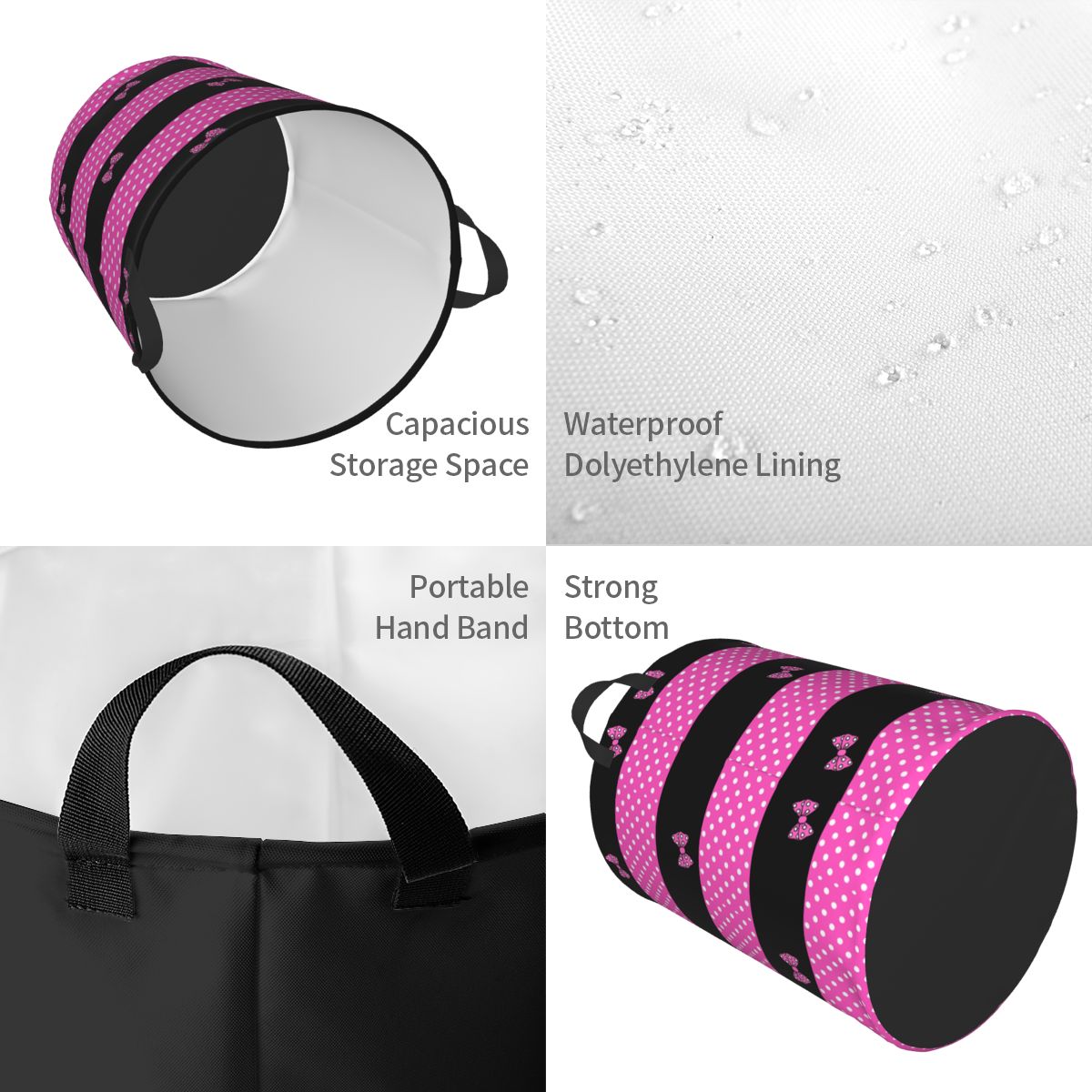 Keranjang cucian kustom Pink M - Baby Clothing Hamper ulasan dan harga