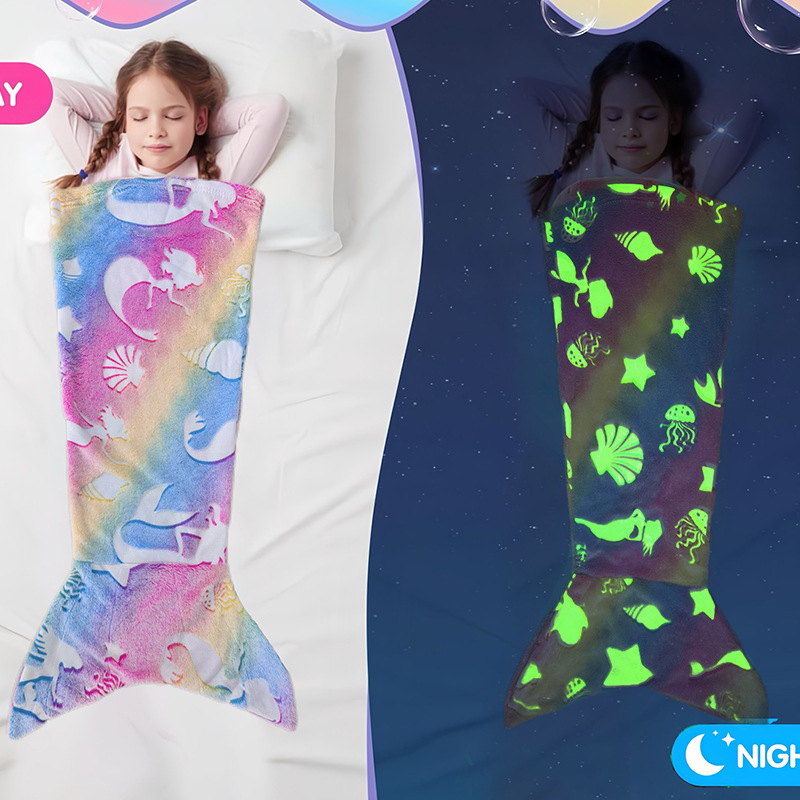 Selimut putri duyung flanel, c - Fleece Sleep Bag ulasan dan harga