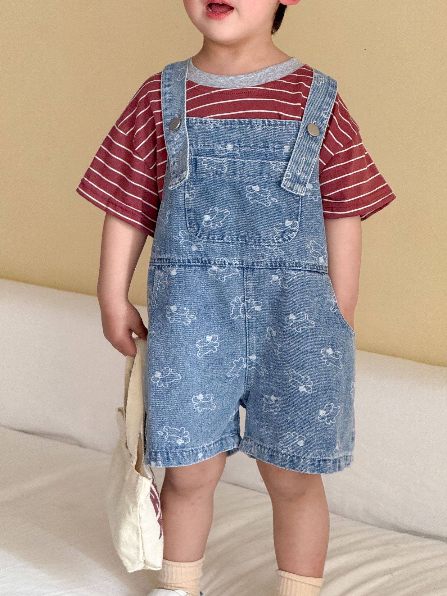 Overall Denim Anak Musim Panas - Baby Overall Denim ulasan dan harga