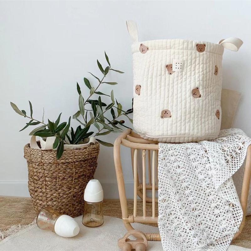 Tas popok bordir beruang lucu, - Baby Clothing Hamper ulasan dan harga
